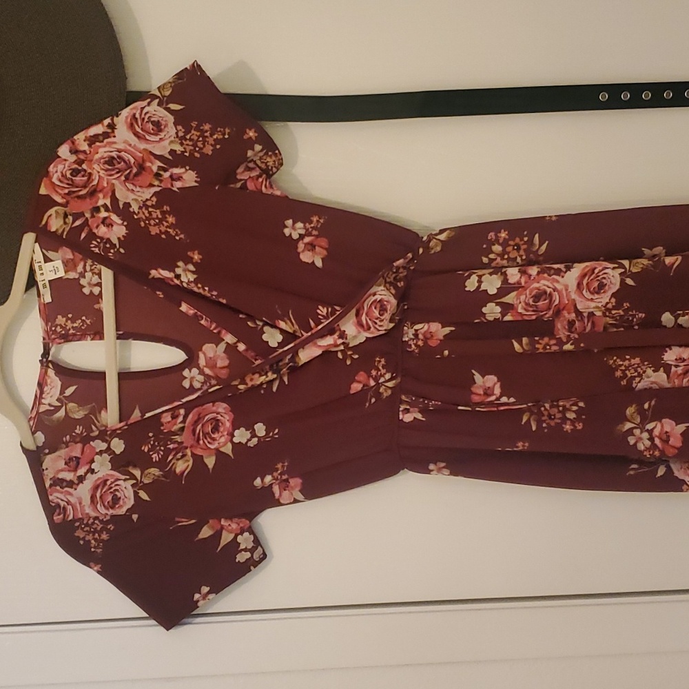 Floral Maxi Overlay Romper from Francesca’s